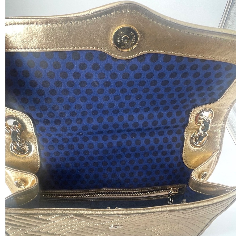 Rebecca Minkoff Large Affair Gold Metallic Leather Shoulder Crossbody Bag - Picture 5 of 6
